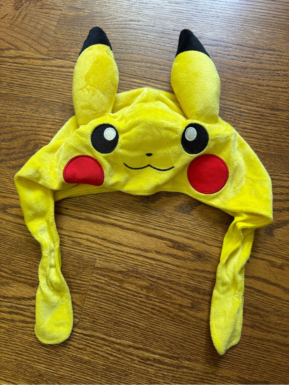 Pokemon Pikachu Plush Hat Costume Cosplay Yellow Ear Flap Disguise